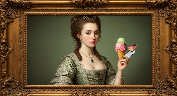 Portraits Then and Now — Aristocracy, Aesthetics, and a Smartphone in a Golden Frame